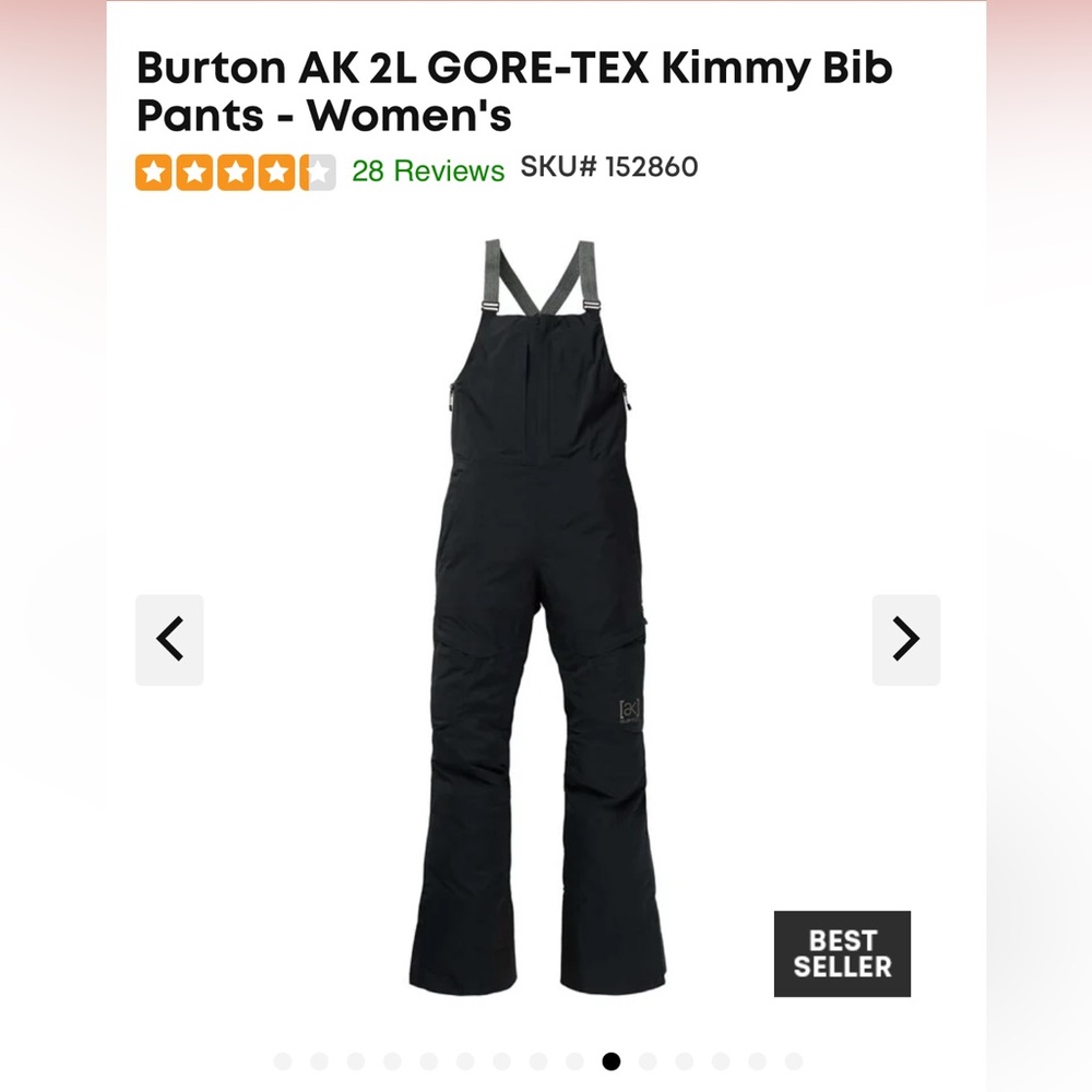 Women's Burton [ak]® Kimmy GORE-TEX 2L Bib Pants - XS BLACK